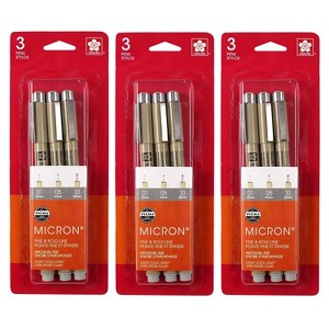 Sakura Pigma Micron Pen Fineliner Gray/Silver Ink 3/Bundle (SAK50162-3) - 1 of 3