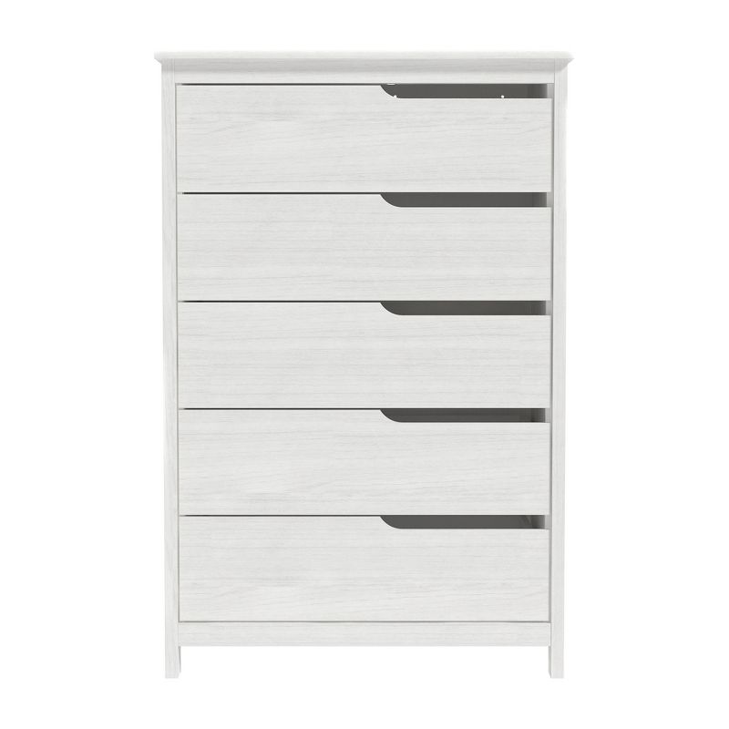 Cabbie 5 Drawers Pearl White 31.5 in. Wide Teen Chest of Drawer, 2 of 14