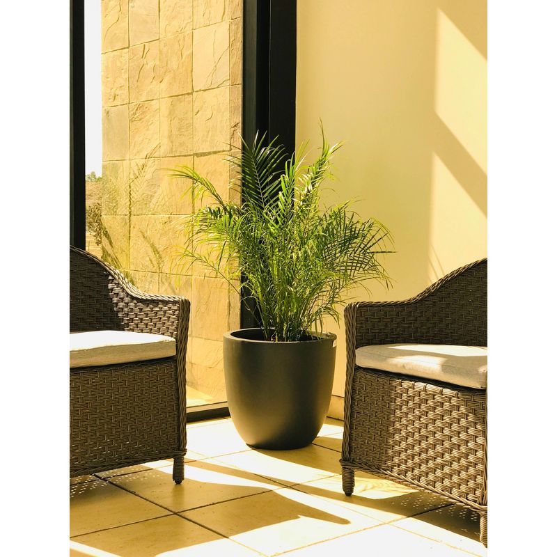 17&#34; Kante Lightweight Concrete Modern Seamless Outdoor Planter Charcoal - Rosemead Home &#38; Garden, Inc., 4 of 11