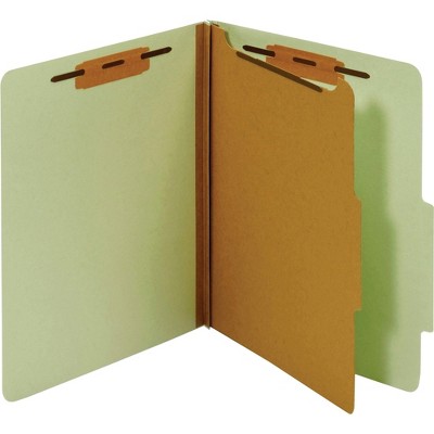 Tops Classification Folder 1 Partition Letter Green PU41GRE