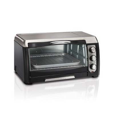 Hamilton Beach 6 Slice Capacity Toaster Oven 31330D: Countertop, 12" Pizza, 1400W, Black, Freestanding, Dishwasher-Safe Parts