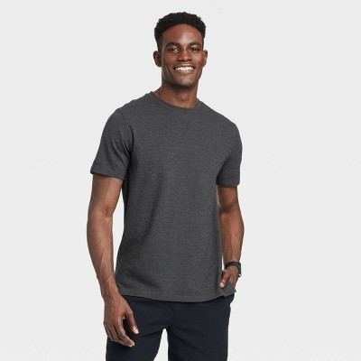 Men's Regular Fit Pique T-shirt - Goodfellow & Co™ Black L : Target