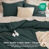 2/3 Pcs Waffle Comforter Set Soft Cotton Bedding Set Premium Cotton Cover with Polyester Fill for All Seasons - 3 of 4
