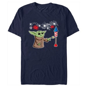 Men's Star Wars: The Mandalorian Fourth of July Grogu Firecracker T-Shirt - 1 of 4
