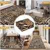 Area Rug for Living Room Washable, Soft Leopard Patchwork Print Large Bedroom Rugs Low Pile Non-Slip Carpet Rugs for Dining Room - 4 of 4