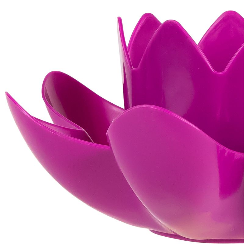 Swim Central 7.5" Magenta Hydro Tools Pool or Spa Floating Flower Candle Light, 3 of 5