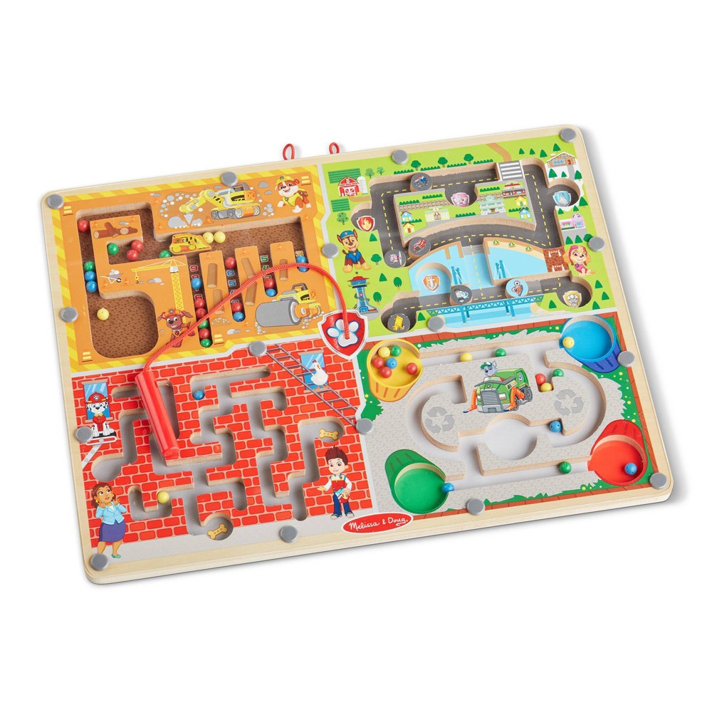 Photos - Role Playing Toy Paw Patrol Melissa & Doug  2 Wooden Magnetic Wand Maze Board 