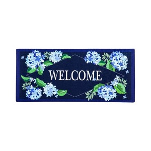 Evergreen Hydrangea Welcome Sassafras Indoor Outdoor Switch Doormat 1'10"x10" Multicolored - 1 of 1