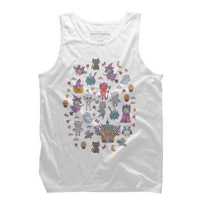 Men's Design By Humans Cute Halloween By kostolom3000 Tank Top
