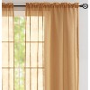 Home Mart Goods Gold Sheer Window Rod Pocket Curtain Set 90" Inches Long (2 Panels) - 2 of 3