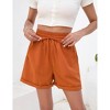Coolmee Women Casual Shorts Drawstring Comfy Elastic Waist Shorts Summer Lightweight Short with Pockets - 2 of 4