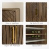 GlasFlength Kitchen Storage Accent Kitchen Cabinet Storage Cabinet Morden Sideboard Cabinet 2 Doors for Dining Room, Brown, 31.5"*15.75"*33.46" - 4 of 4