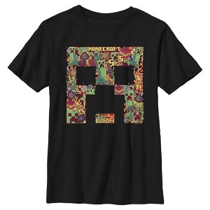 Boy's Minecraft Creeper Collage T-Shirt - 1 of 4