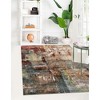 Lahome Modern Abstract Washable Area Rug-Soft Carpet for Living Room, Bedroom, or Office - 3 of 4