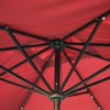 Okak 9X7IN Patio Umbrella with Solar LED, Outdoor Umbrella with Crank and Tilt Design, Parasol Umbrella for Garden, Backyard, Deck - 3 of 4