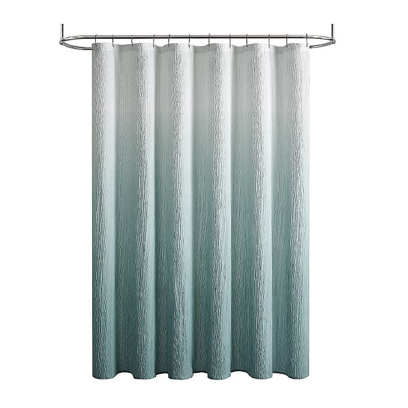 Kate Aurora Spa Essential Aqua Crushed Ombre Fabric Shower Curtain - 72 in. W x 72 in. L, 1 of 6