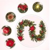 6 ft Pre-Lit Garland with 20 LED Lights Pine Cones Ballfor Fireplace Stair Door - 4 of 4