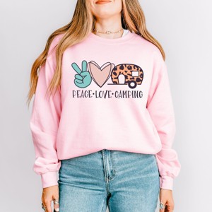 Simply Sage Market Peace Love Camping Sweatshirt - 1 of 4