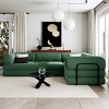 L-Shaped Modular Sofa Bed in Corduroy,Plush Dual-Cushion Comfort for Living Room,Iron Frame Sectional with 4 Configurable Pieces-Cuddlewood - 3 of 4
