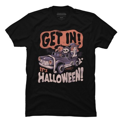 Men's Design By Humans Get In Its Halloween - Halloween Pumpkin Skull Gift By EduEly T-Shirt