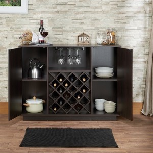 Gulches 2-Door Wine Cabinet: Elegant Storage with Stemware Rack - 1 of 4