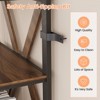 COZONY 3/4/5-Tier Industrial Bookshelf with LED Lights — Metal Open Shelf Bookcase, Heavy Duty Tall Storage for Bedroom, Office & Living Room - 4 of 4