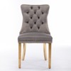 TIRAMISUBEST Button Tufted Upholstered Dining Chairs Set of 2, Velvet Kitchen Chairs with Nailhead Trim & Golden Lges - 4 of 4