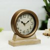 VIP Metal 8.25 in. Brown Rounded Rim Table Clock - 3 of 4