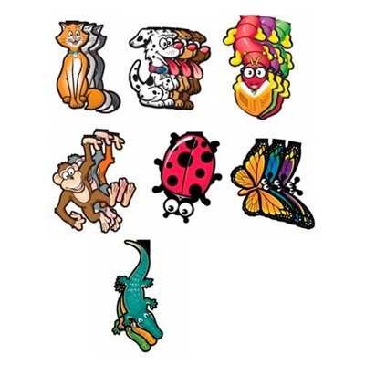 Fun-N-Nuf Fun Assortment Clip-Over-The-Page Bookmark, Plastic, Pack of 36