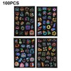 Unique Bargains Neon Vinyl Cute Mix and Match Graffiti Stickers Assorted Color 100 Pcs - image 3 of 4