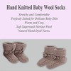 Hand Knitted Baby Wool Bootie Socks for Newborn and 0 to 12 Month Babies - 2 of 4