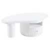 Vynxaria Cloud Coffee Tables, Irregular Design with Drawer and Shelf - 4 of 4