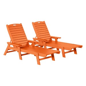 WestinTrends Adirondack Outdoor Chaise Lounge for Patio Garden Poolside (Set of 2) - 1 of 4