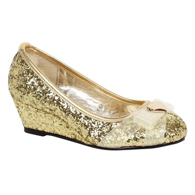 infant girl gold shoes