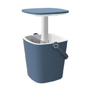 Gulches Blue Portable 2-in-1 Ice Bucket Cooler with Side Table - 14.69¡Á14.25¡Á14.69, Holds 15 Cans, Lightweight for Outdoor Picnics - 1 of 1