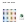 Unique Bargains Laser Capital Alphabet Round Self-Adhesive Reflective Letter Stickers 10 Pcs - 2 of 3
