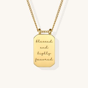 Blessed And Highly Favored - Necklace Yellow Gold One Size - 1 of 4