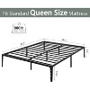 Metal Platform Bed Frame, Noise Free Mattress Foundation with Storage Space, Anti Sliding Heavy Duty Steel Slats, Easy to Assemble - 2 of 4