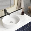 Rounded Countertop Bathroom Sink Pure White Porcelain Ceramic Thin Edge Basin Vessel Sink, 18.7"x18.7"x4.7" Above Counter Bathroom Vanity Basin - 2 of 4