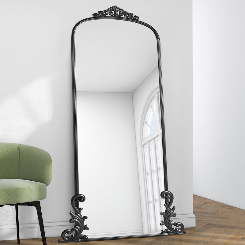 Jupiter Retro Carved Arched Top Decorative Mirror Full Length Mirror, 2 of 8