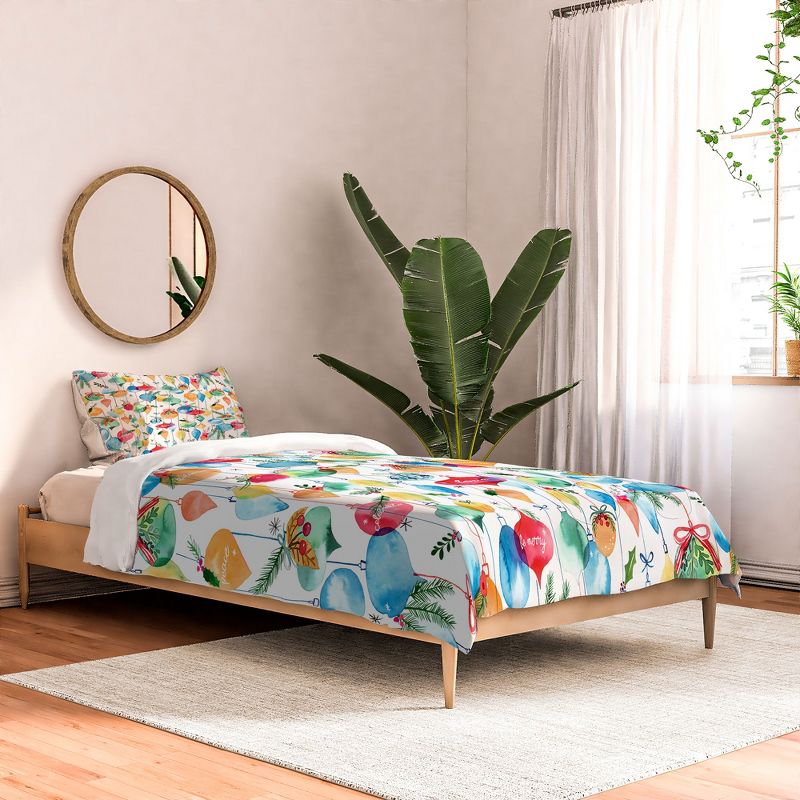 Ninola Design Christmas Baubles ords Comforter + Pillow Sham(s) - Deny Designs, 2 of 4