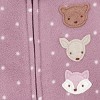 Carter's Just One You® Baby Girls' Fleece Forest Friends Sleep N' Play - Pink - 3 of 3