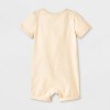 Baby Halloween Oh Hey Boo Short-Sleeve Romper - Cat & Jack™ Cream - 2 of 4