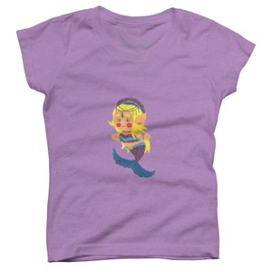 Girl's Design By Humans The Mermaid Princess By haidishabrina T-Shirt - 1 of 3