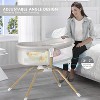 MYKKO 3 in 1 Baby Bassinet, Rocking Bassinets Bedside Sleeper, One-Second Convert Travel Portable Bassinet Newborn Baby (White) - 4 of 4