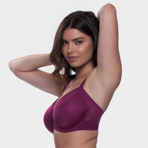 Paramour Women's Plus Size Marvelous Side Smoother Seamless Bra - Berry  Purple 42D