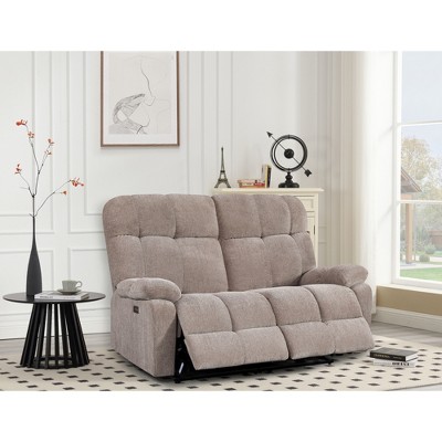 2-Seater Power Recliner Sofa with Dual OKIN Motor, Infinite Position Lock and Multiple Combinations for Living Room