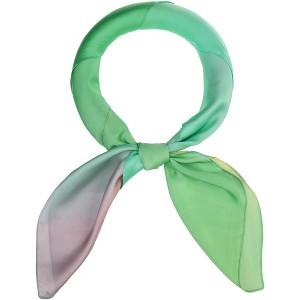INSPIRE CHIC Women's Gradient Colorful Large Silky Hair Wrap Bandana Neck Scarf 35.4" X 35.4" - 1 of 4