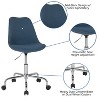Emma and Oliver Mid-Back Fabric Task Office Chair with Pneumatic Lift and Chrome Base - 3 of 4