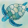 Papyrus Mosaic Turtle Blank Card - 2 of 4